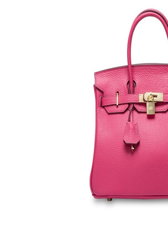Loquat Gold Buckle Leather Handbag  - Image 3