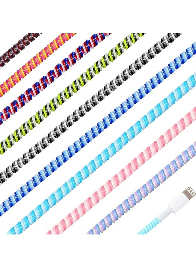 erorex Cable Protector, 10Pcs Spiral Data Cable Protective Sleeve, Spiral Tube Wire Management Organizer, Prevent Pets from Biting The Cable, Line Saver for Phone Tablet Charger Cord - Image 1