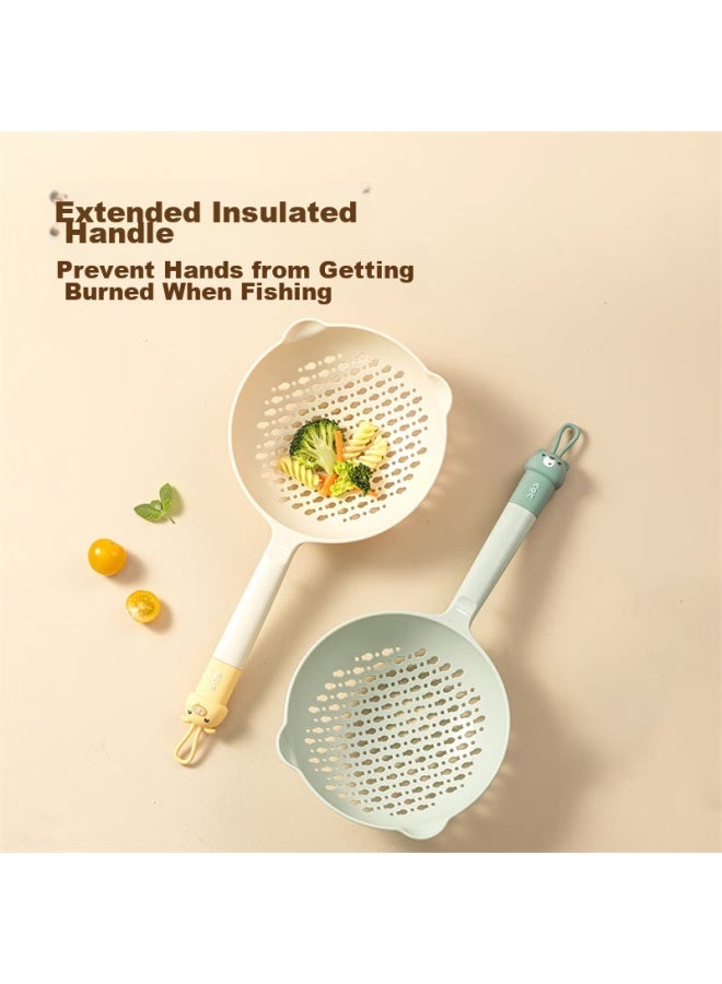 COOKER KING Chuidahuang Long-handled Large Strainer For Noodles And Dumplings, Household Nylon High-temperature Resistant Skimmer, Draining Tool, Doudunxiong - Image 5