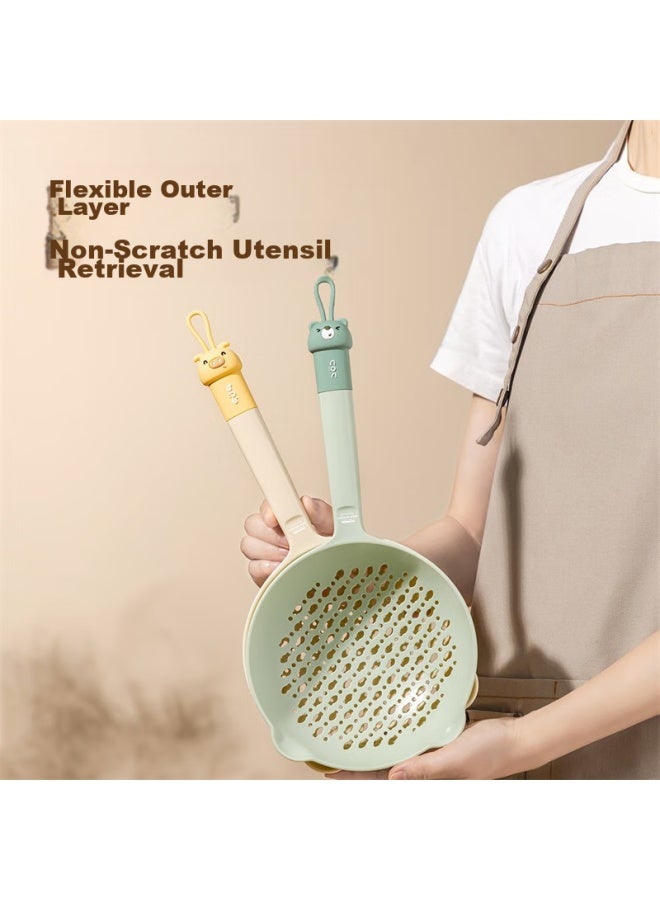 COOKER KING Chuidahuang Long-handled Large Strainer For Noodles And Dumplings, Household Nylon High-temperature Resistant Skimmer, Draining Tool, Doudunxiong - Image 4