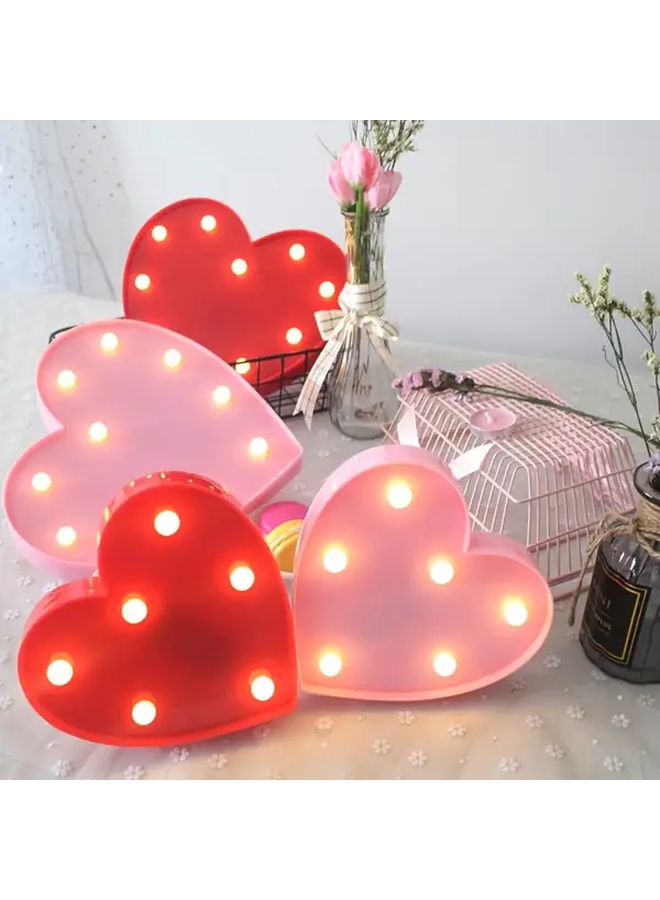 ضوء ليلي LED على شكل قلب أحمر لتزيين غرفة عيد الميلاد وعيد الحب وهالوين - Image 5