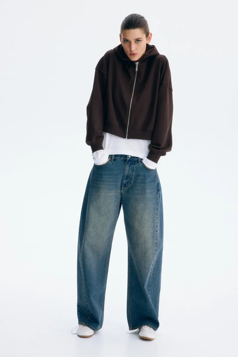 اتش اند ام هودي قصير بسحّاب