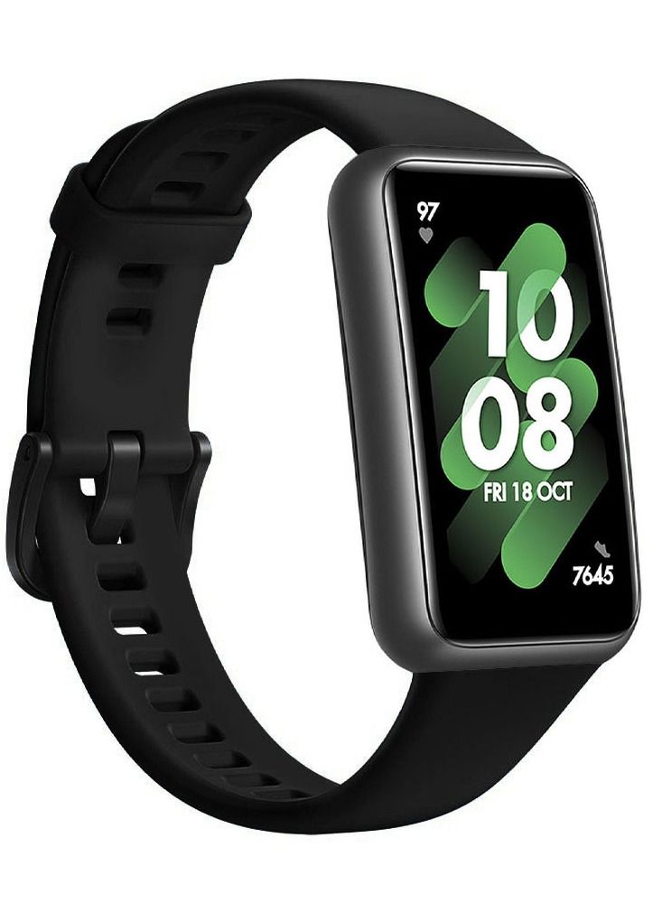 CATANES Huawei Band 7 Watch Band for Men Women Sport Watch Strap Lightweight Silicone Replacement Band Black - Image 1