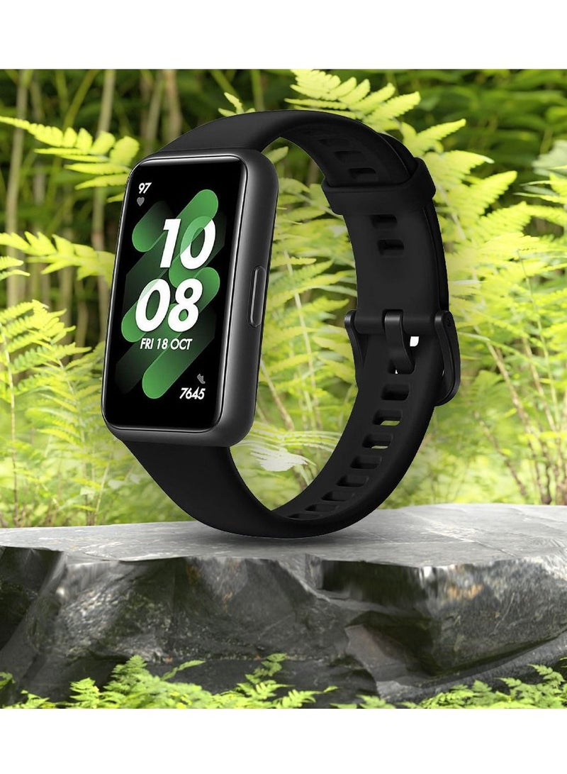 CATANES Huawei Band 7 Watch Band for Men Women Sport Watch Strap Lightweight Silicone Replacement Band Black - Image 3