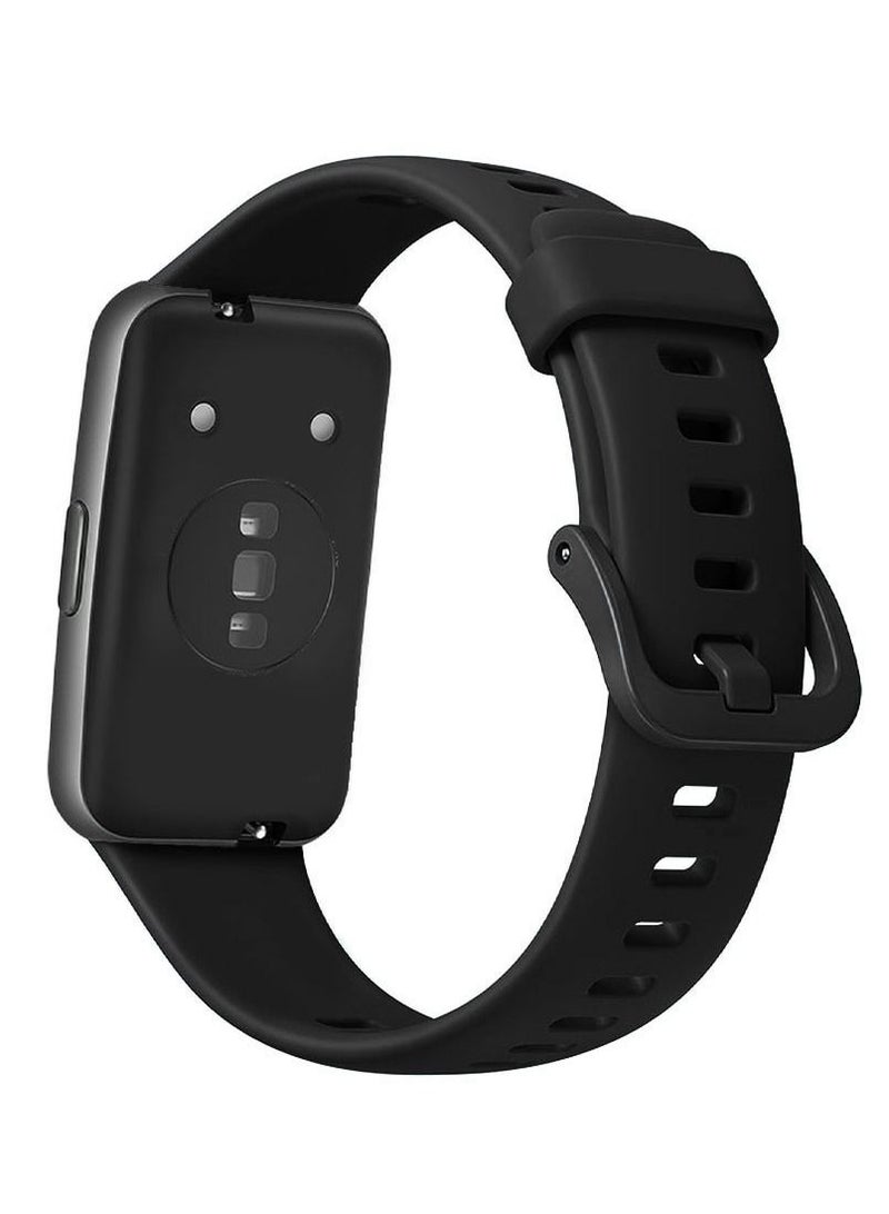 CATANES Huawei Band 7 Watch Band for Men Women Sport Watch Strap Lightweight Silicone Replacement Band Black - Image 2