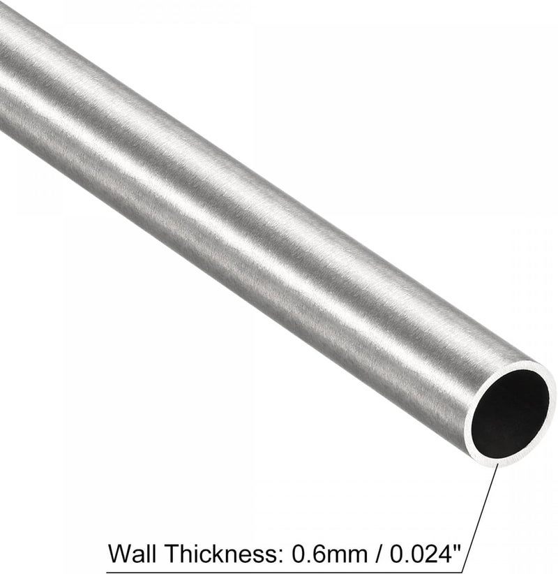 uxcell 304 Stainless Steel Round Tube 7mm OD 0.6mm Wall Thickness 300mm Length 4 Pcs - Image 3
