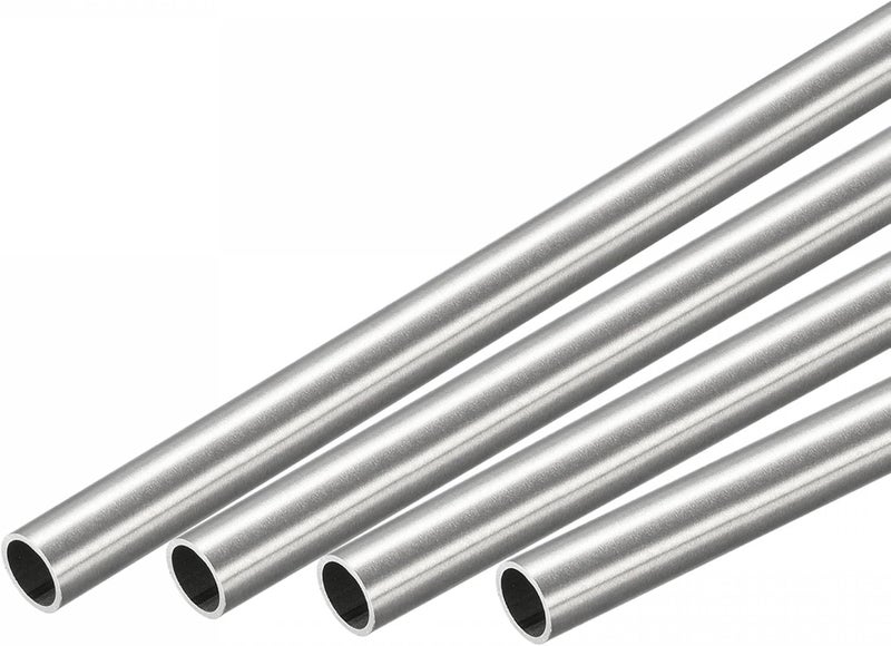 uxcell 304 Stainless Steel Round Tube 7mm OD 0.6mm Wall Thickness 300mm Length 4 Pcs - Image 1