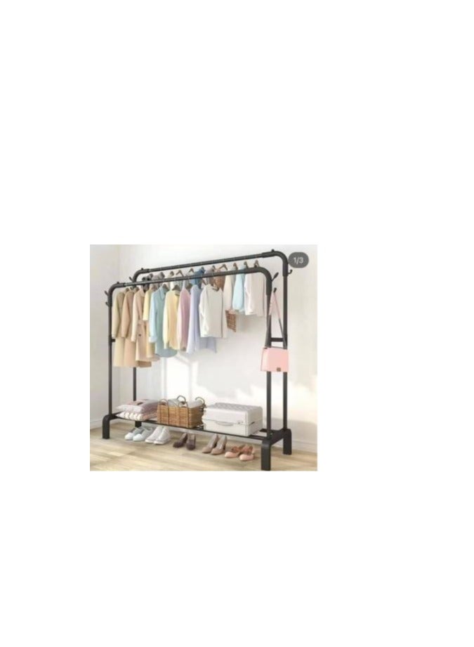 Clothes Organizer And Metal Stand Black 