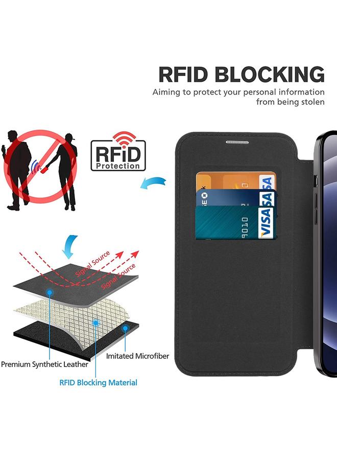 S-TOP Case For iPhone 11 MagSafe Magnetic RFID Anti-theft Leather Phone Case - Image 3