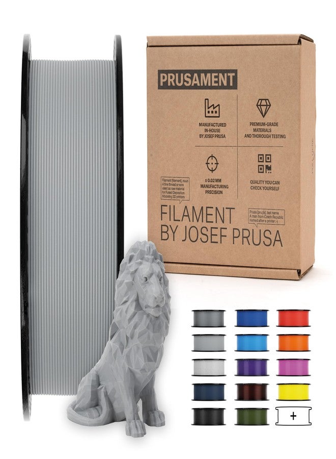 Prusament خيوط طباعة ثلاثية الأبعاد بروسامنت PLA رمادية اللون، قطر 1.75 مم - بكرة 1 كجم - دقة عالية ±0.02 مم - سهلة الطباعة - تشوه منخفض - لا تشابك - مثالية للمبتدئين والمحترفين - Image 1