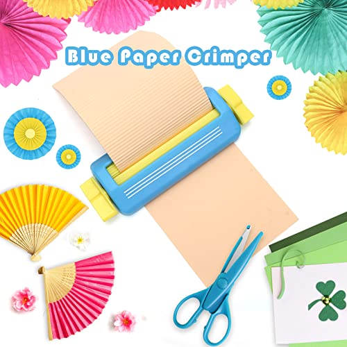 Anglekai Paper Crimper for Crafts, AngleKai Craft Paper Crimper Tool for Making Wave Shaper, DIY Arts Crafts (Blue) - Image 4