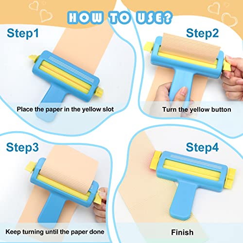 Anglekai Paper Crimper for Crafts, AngleKai Craft Paper Crimper Tool for Making Wave Shaper, DIY Arts Crafts (Blue) - Image 5