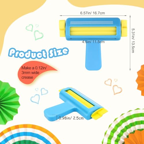 Anglekai Paper Crimper for Crafts, AngleKai Craft Paper Crimper Tool for Making Wave Shaper, DIY Arts Crafts (Blue) - Image 2