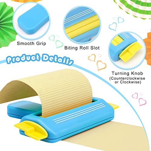 Anglekai Paper Crimper for Crafts, AngleKai Craft Paper Crimper Tool for Making Wave Shaper, DIY Arts Crafts (Blue) - Image 3