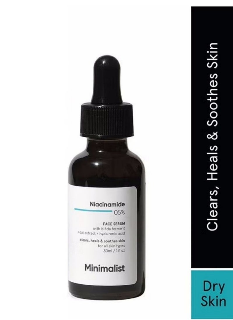 MINIMALIST - Niacinamide 5% Face Serum with Vit B3 & Hyaluronic Acid for Clear Glowing Skin | Helps Reduce Dullness & Sun Damage | Repairs Skin Barrier - Image 1