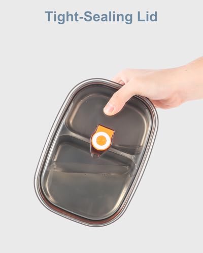 NestDin 1.5L Electric Lunch Box Inner Container with Lid, Compatible 1.5L, Dual Compartments Food Container Replacement, Dishwasher Safe - Image 4