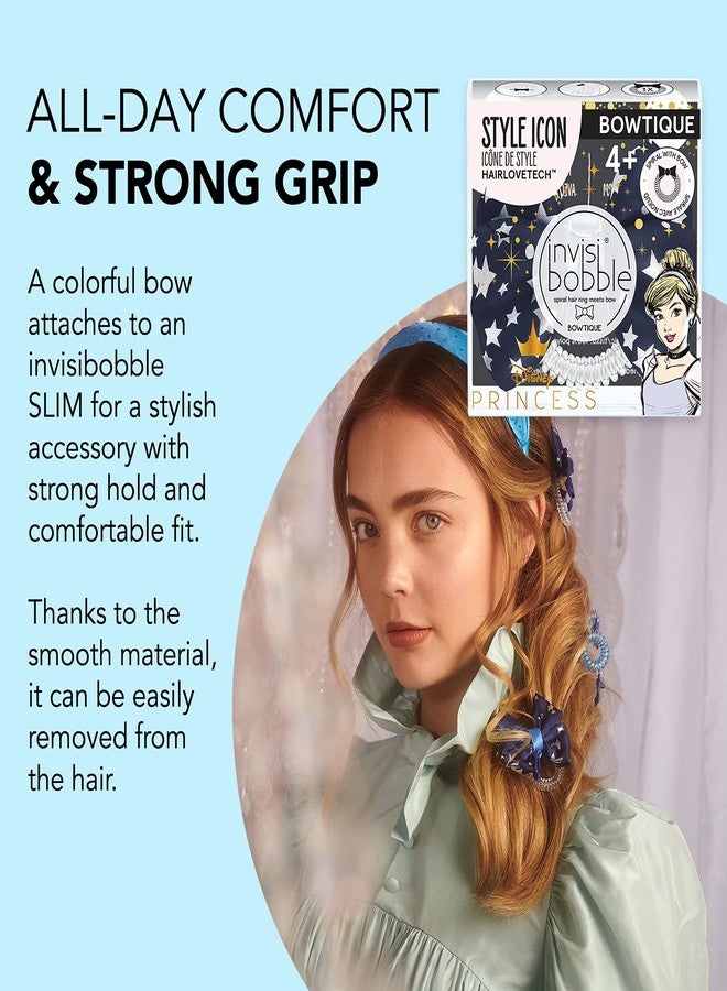 invisibobble إنفزيبوبل بواتيك - حلقة شعر لولبية مع رباط - أميرة ديزني سندريلا - ملحقات بزاوية مرنة قوية للنساء - لطيفة للفتيات والمراهقات والشعر الكثيف - Image 3