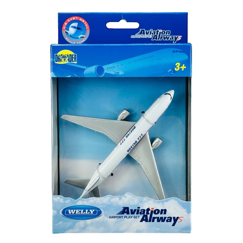 Welly - Samolot Boeing 777 1/200 Diecast Model - White - 98836 - Image 4