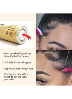 IKT Hair Wax Stick - Comb Set 3 PCS Edge Control Brush Hair Slick Stick Wax Stickfor Hair Bristle Brush for Flyaways Teasing Brush for Hair Styling for Baby Hair & Flyaways & Edge Frizz Hair  - Image 4