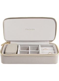 Stackers Stackers Petite Travel Jewellery Box, Large, Taupe  - Image 1