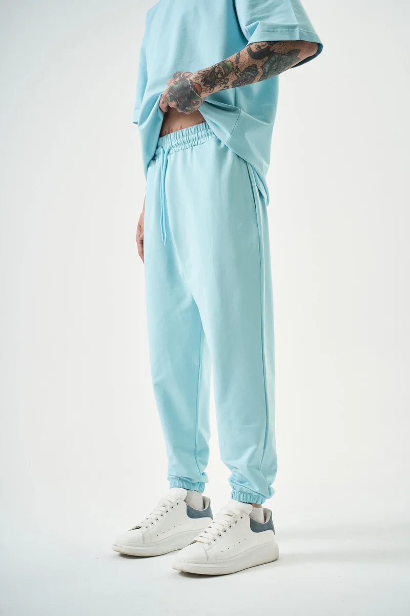 RESPIRE Men's Basic Jogger Sweatpants, Baby Blue