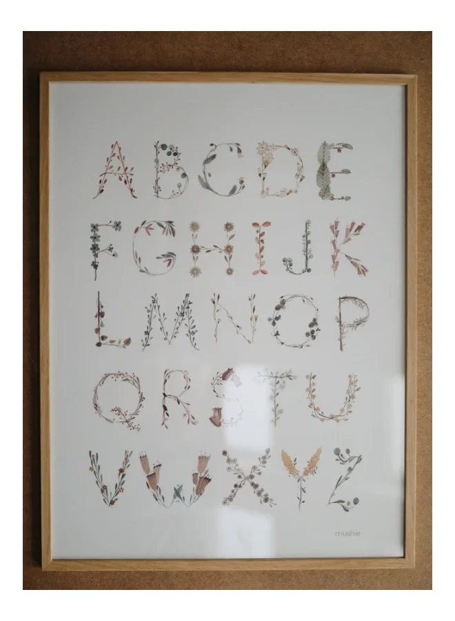 mushie A3 Flower International Alphabet Poster