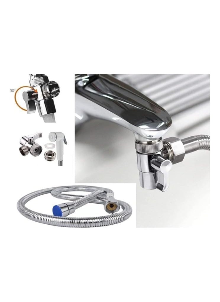 Generic - A bathroom bidet consisting of a 1.5 meter nickel hose, a thermal hose and a 2 meter 6 mm hose with a travel adapter, Teflon adapter, and a rubber adapter. - Image 1