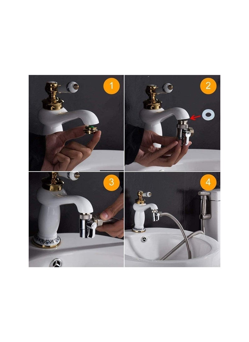 Generic - A bathroom bidet consisting of a 1.5 meter nickel hose, a thermal hose and a 2 meter 6 mm hose with a travel adapter, Teflon adapter, and a rubber adapter. - Image 1