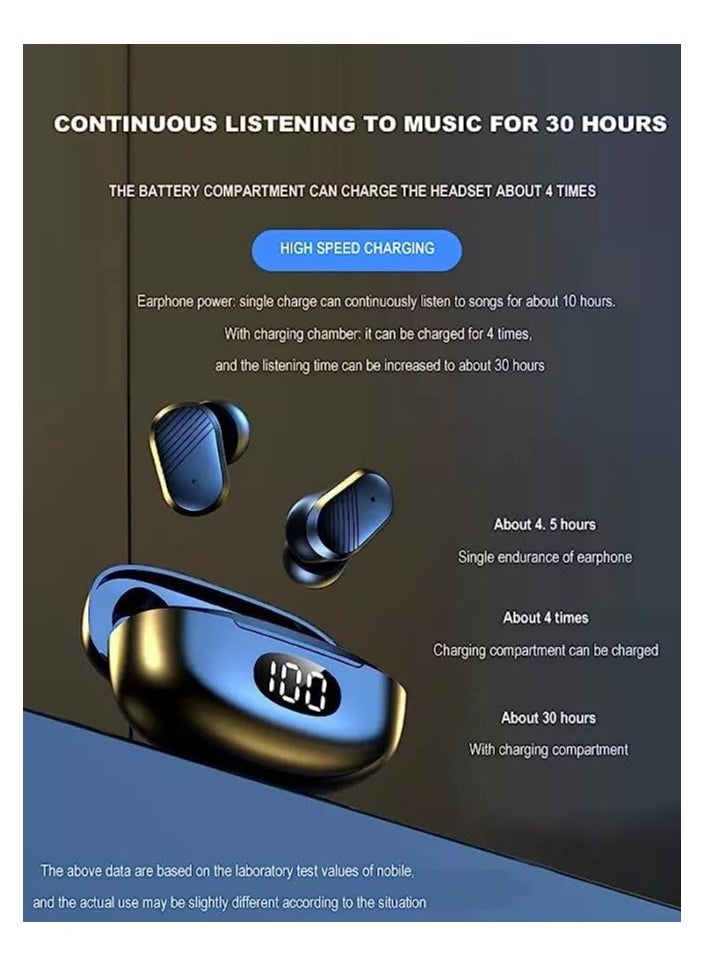 Generic - Wireless Earpiece Bluetooth Earbuds With Mic Bluetooth Headset Blue - Image 1