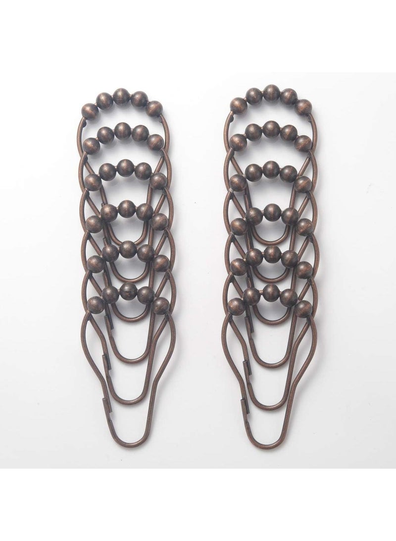 Shower Curtain Rings, Set of 12, Rust-Resistant Metal Shower Hooks Ring Shower Rings for Curtain Rolling Shower Curtain Hooks for Bathroom Shower Rod Shower Curtain Hangers - Image 2