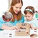 deAO Sewing Machine for BeginnersSewing Machine Toy with Lights and Music Mini Sewing Machine with Stitch Applications Sewing Kit for Kids Ages 3 Pretend Play Arts and Crafts Toys Khaki - Image 4