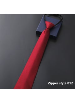 Mens Business Zipper Tie Blue Stripe Korean Lazy Necktie Zipper type 012