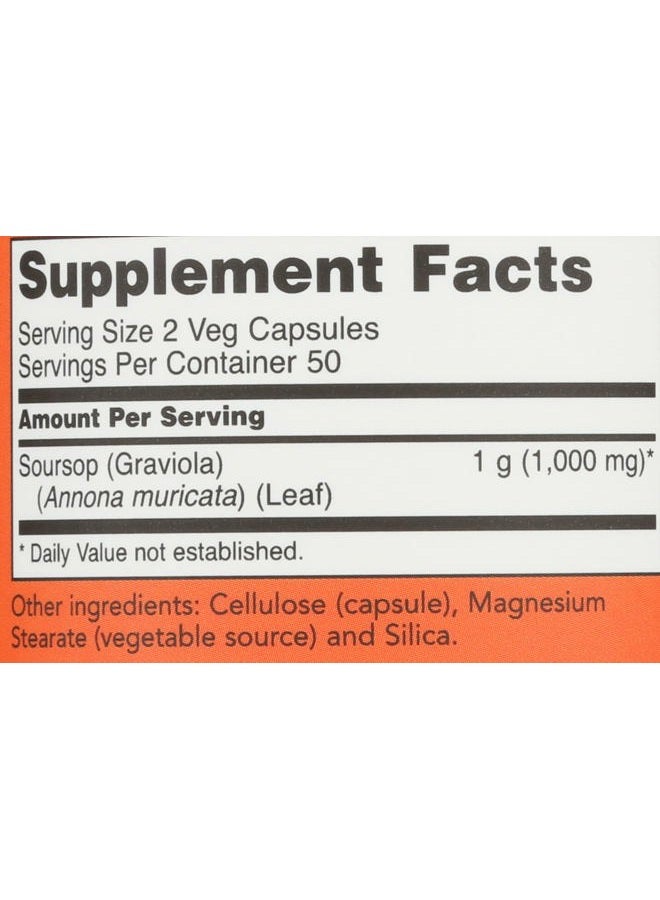 Now Foods Graviola Supplement, 500 mg 100 Capsules - Image 4
