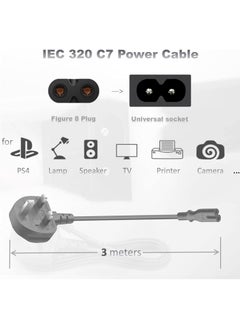 Eworld 2-Prong AC Power Cord Cable with Fuse – Compatible with Samsung, LG, Sony, TCL TVs, HP Printers, PS3/PS4/PS5, Laptops, Sound Bars & More – AC Wall Plug  - Image 3