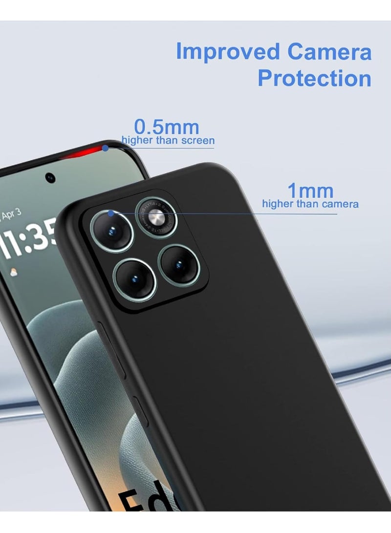 بارالونا جراب لهاتف Motorola Edge 70 Fusion - غطاء حماية نحيف وخفيف الوزن بلمسة نهائية غير لامعة، مضاد لبصمات الأصابع والخدوش، مع حماية دقيقة لفتحة الكاميرا، غطاء خلفي فائق النحافة ومقاوم للعرق - أسود - Image 2