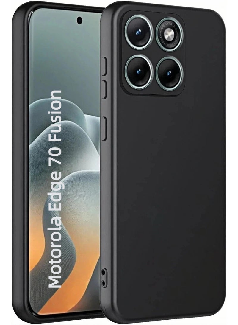 بارالونا جراب لهاتف Motorola Edge 70 Fusion - غطاء حماية نحيف وخفيف الوزن بلمسة نهائية غير لامعة، مضاد لبصمات الأصابع والخدوش، مع حماية دقيقة لفتحة الكاميرا، غطاء خلفي فائق النحافة ومقاوم للعرق - أسود - Image 1