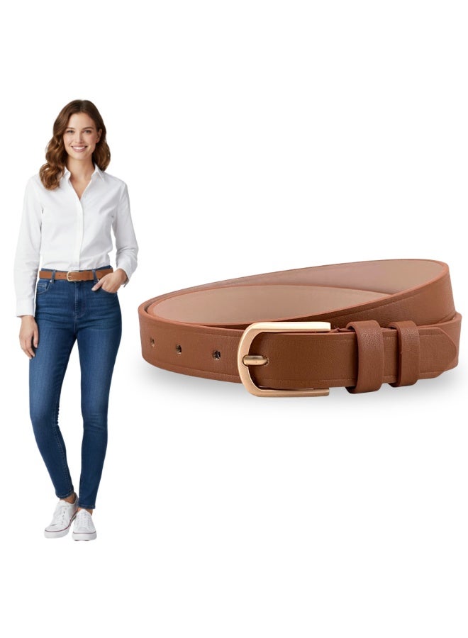 Classic Milano Women's Belt with Gift Box | Faux Leather Ladies Belt for Dresses, Jeans & Gowns | Stylish Womens Belt | Adjustable Girls Belt | Belt for Women with Elegant Buckle