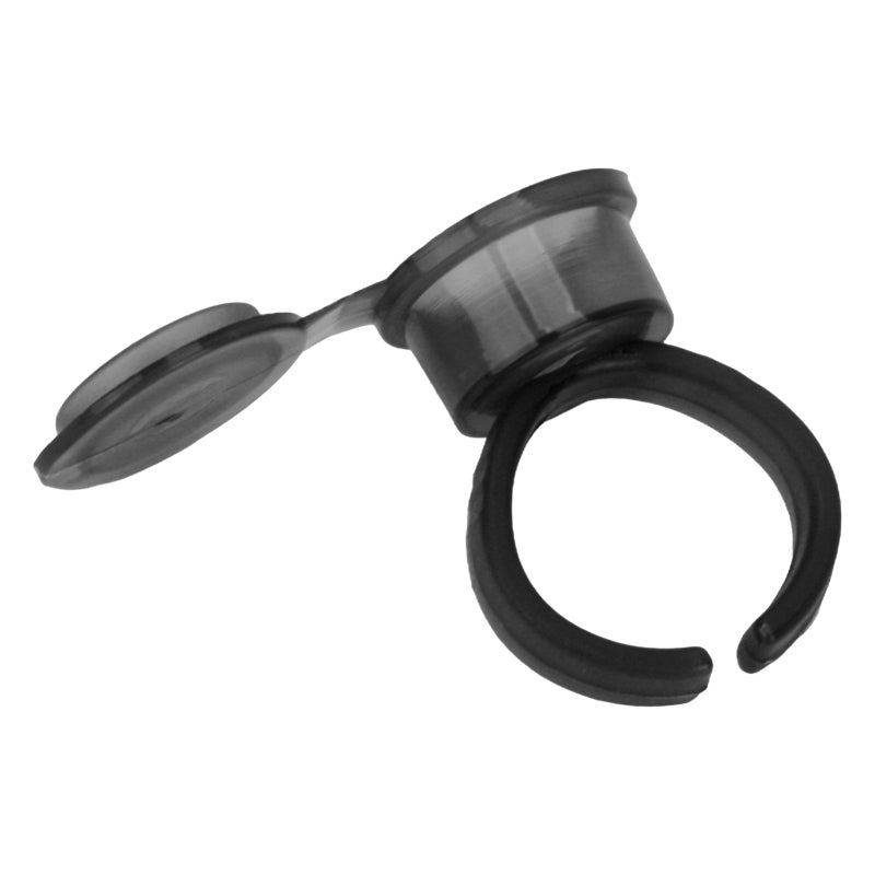 Microblading Pigment Cups Black Adjustable Elastic Ring With Sealing Cover - Reusable Storage Tattoo Ink Cups for Microblading Artists Eyebrow Tattooing Tattoo Eyeliner - Image 5