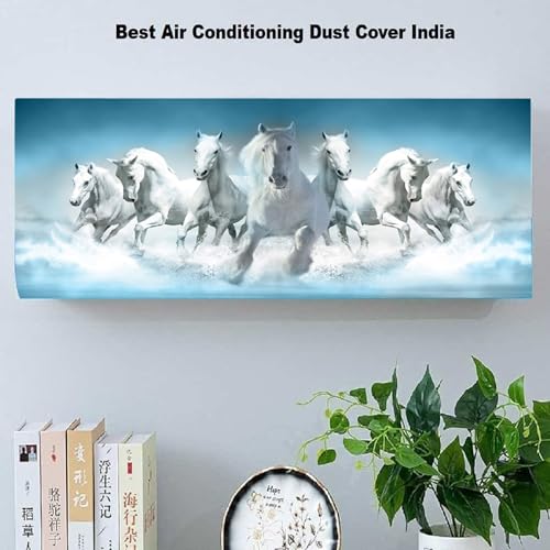 Ameedarshan Polyester Printed Air Conditioning Dust Cover Folding Designer Ac Cover For Indoor Split Ac 1.5 Ton (97X 31X 21 Cm ) (7 Horse) - Image 2