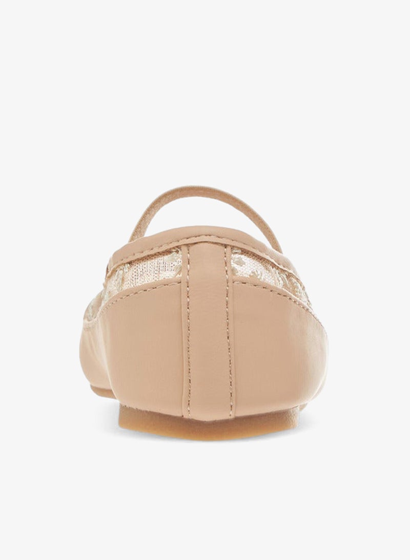 Flora Bella By Shoexpress Flora Bella Embroidered Ballerina Shoes With Elasticated Strap - Image 5