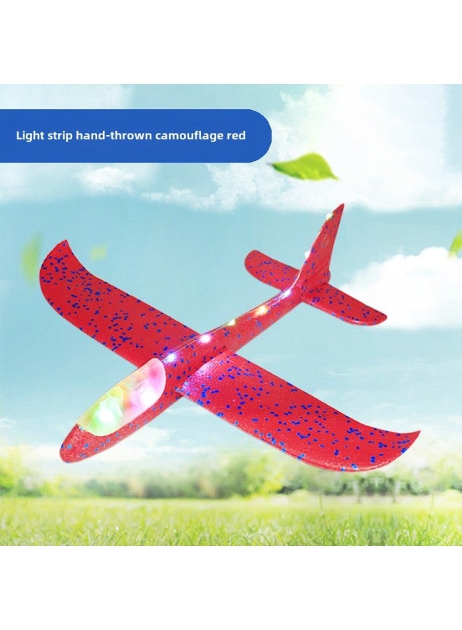 Foam Aircraft 44cm Hand Throwing Foam Aircraft Outdoor Children's Toy Gliding Swing Aircraft Model Sliding Toy-Color:Red Foam Aircraft 44cm ]  - Image 1