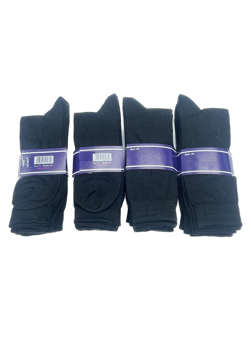 Alwaseef Summer long socks made of Spun and Spandex 12 pieces 