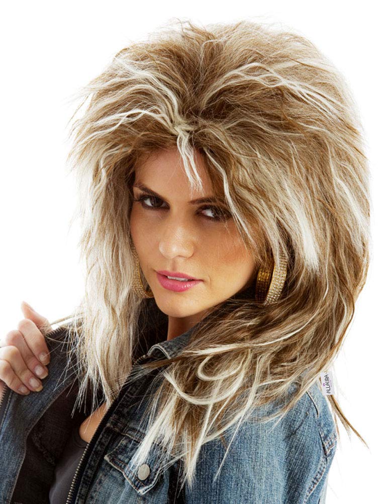 ALLAURA Compatible with Tina Turner Wig – 80s Rock Diva Wig for Women – Spiky Heavy Metal Hairstyle for Tina Costume, Retro Concert Looks Halloween, Music Icon Cosplay, Stage Performance, Party Outfit - Image 3