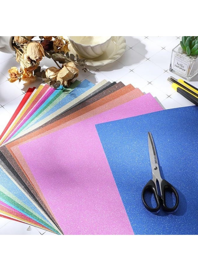 ورق كرتون لامع بألوان مختلطة مقاس A4، ورق حرفي براق لا ينسلخ للمشاريع DIY، مستلزمات فنية للأطفال في الفصول الدراسية - Image 2