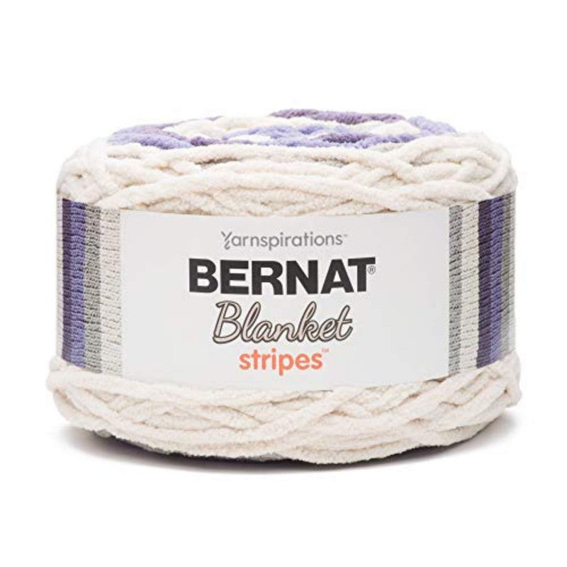 Bernat Blanket Stripes Yarn, 10.5 oz, Gauge 6 Super Bulky Chunky, Grapevine - Image 1