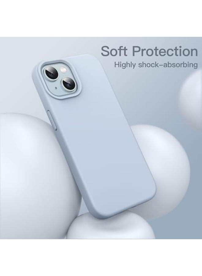 Jetech Silicone Case For Iphone 15 6.1 Inch Silky Soft Touch Full Body Protective Phone Case Shockproof Cover Blue - Image 3