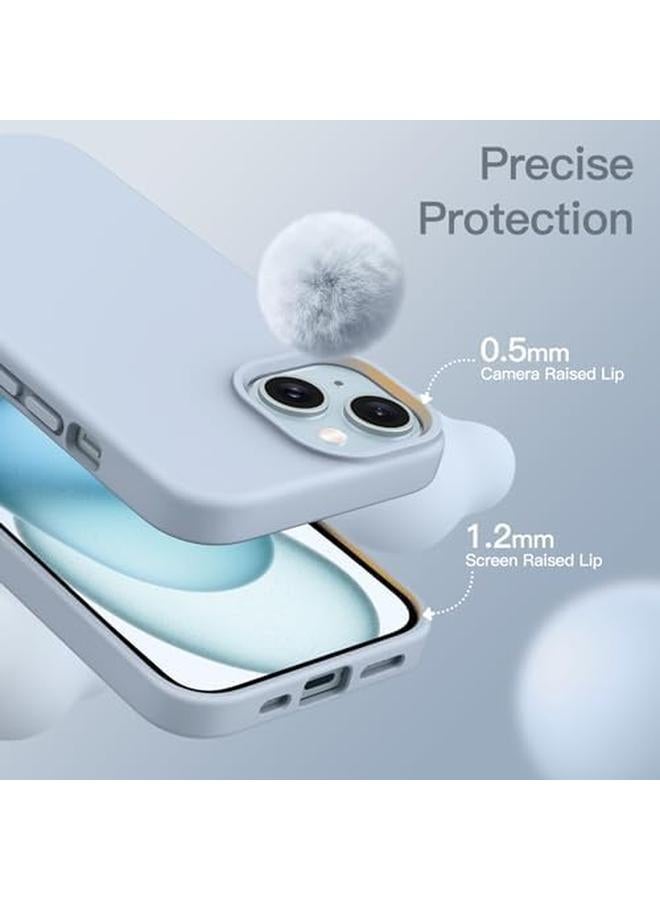 Jetech Silicone Case For Iphone 15 6.1 Inch Silky Soft Touch Full Body Protective Phone Case Shockproof Cover Blue - Image 4