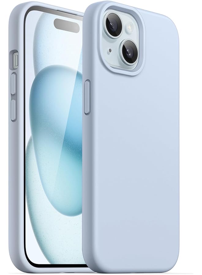 Jetech Silicone Case For Iphone 15 6.1 Inch Silky Soft Touch Full Body Protective Phone Case Shockproof Cover Blue - Image 1