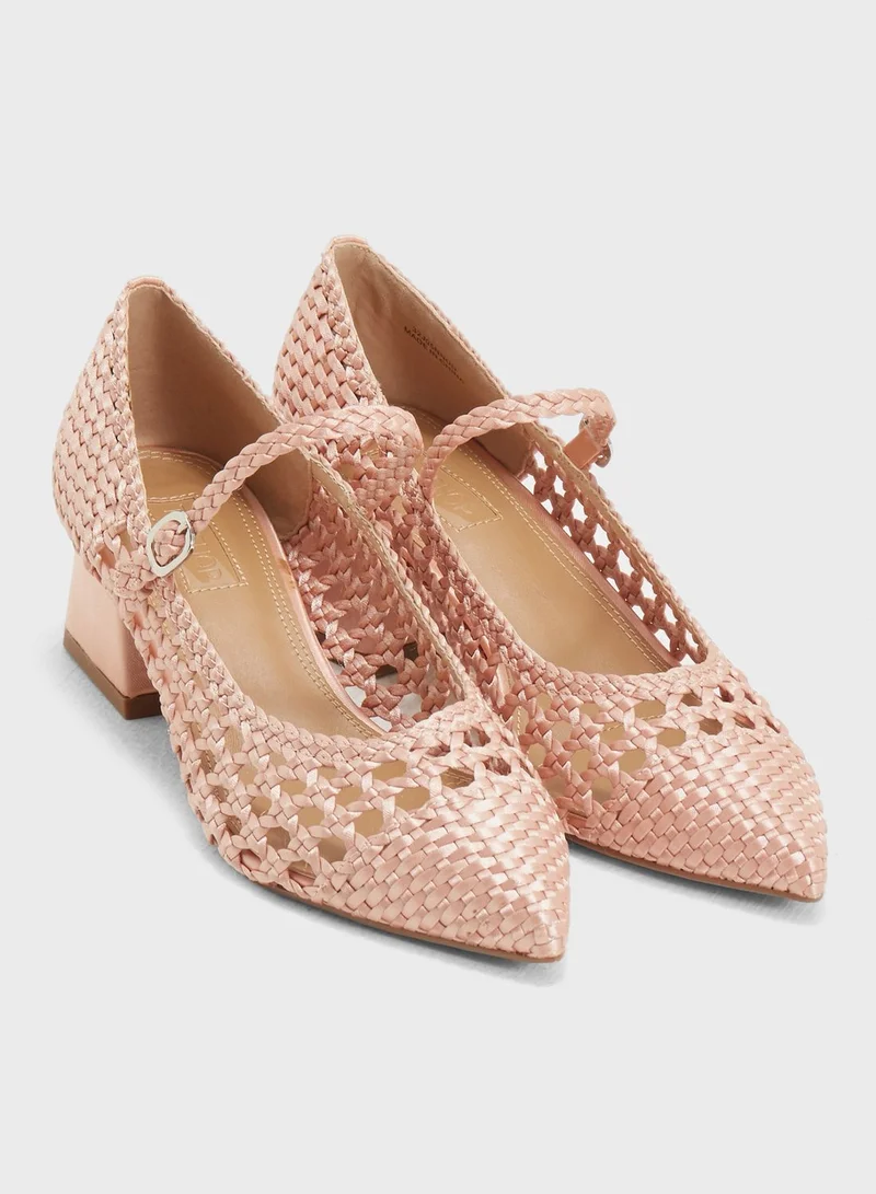 TOPSHOP Jenna Woven Court Shoes