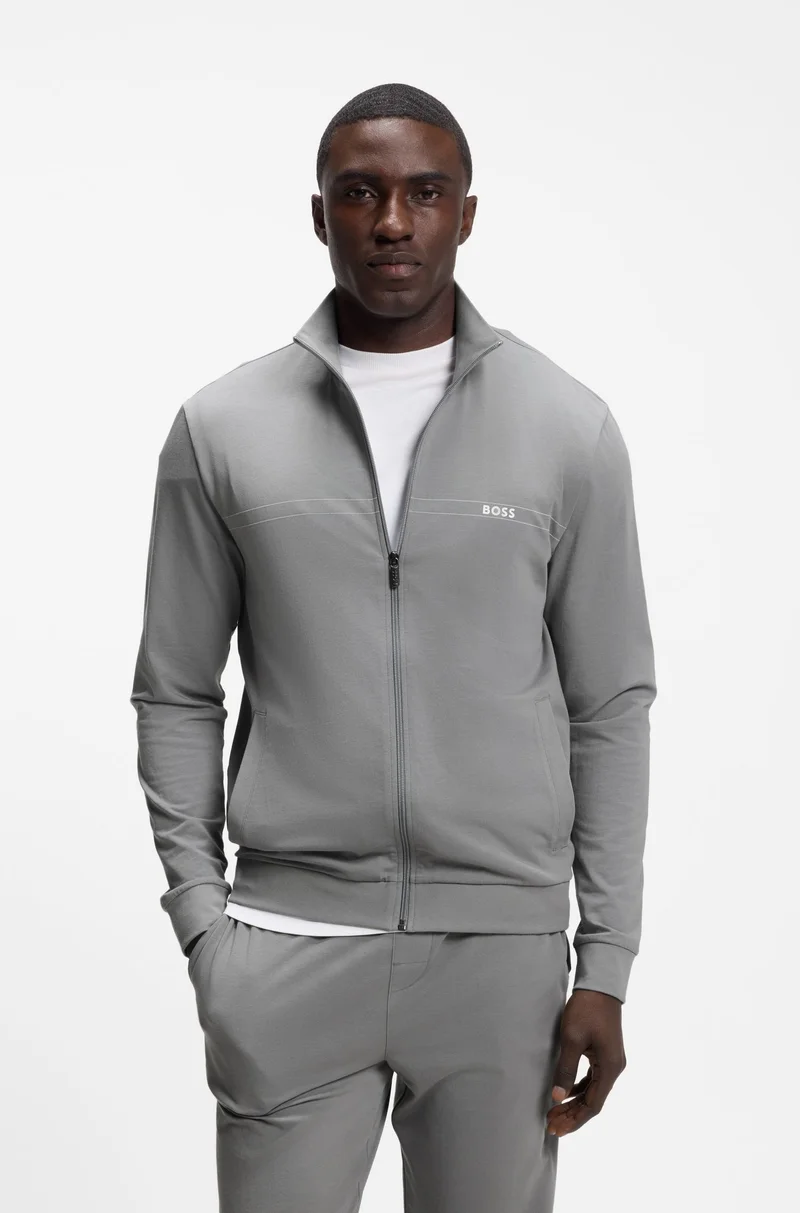 بوس Stretch-cotton loungewear set with logo print